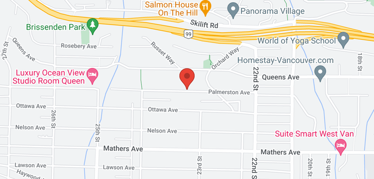 map of 2325 PALMERSTON AVENUE